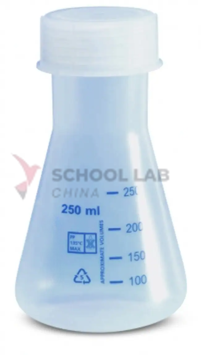 Polypropylene Conical Flask - Screw Cap - 250ml